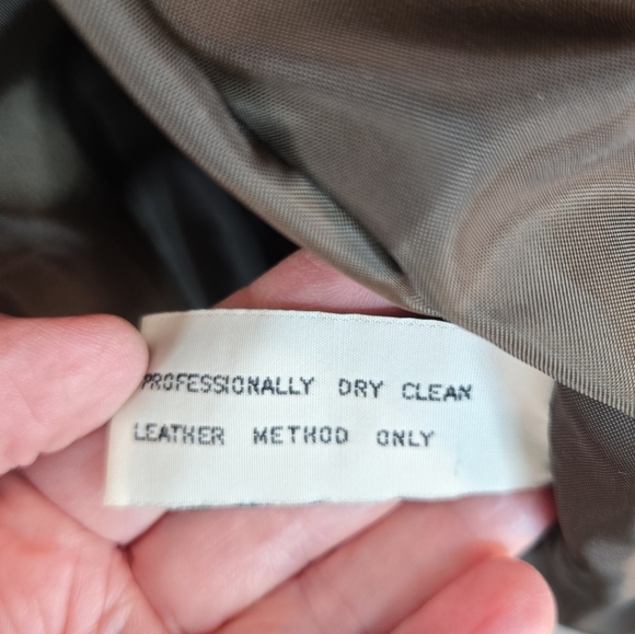 Preston & York Mens Leather Jacket Sz L Chocolate Brown Aviator Look 2 Pockets - Picture 10 of 14